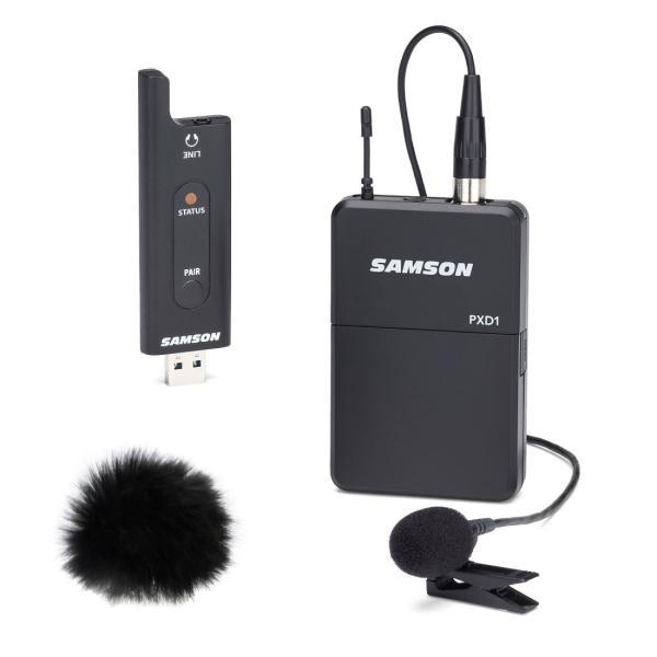 Samson Drahtlos-System XPD2 Lavalier-Mikrofon mit Windschutz
