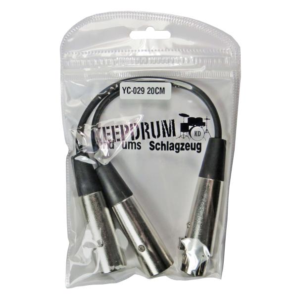 keepdrum YC029 Y-Adapterkabel XLR-Splitter 2x Male - 1x Female