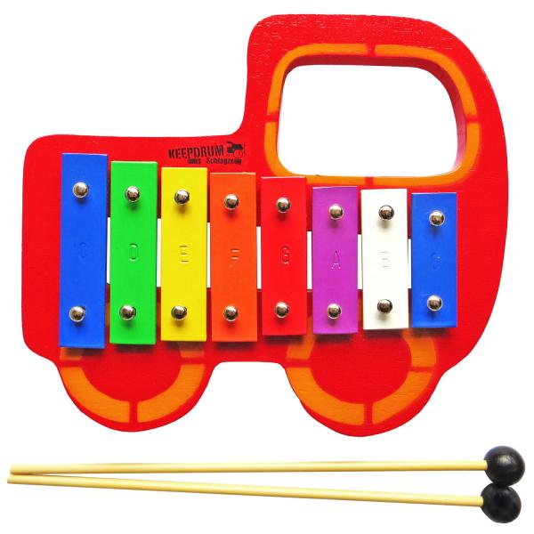 keepdrum Glockenspiel Auto mit Noten