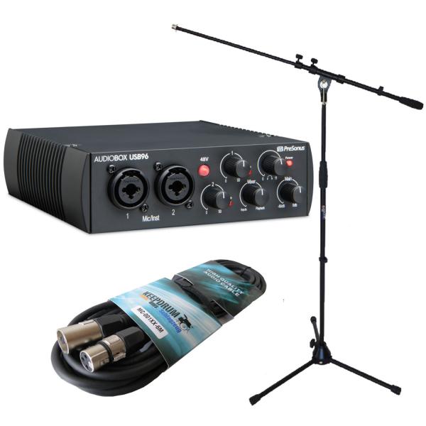 Presonus Audiobox USB 96 mit Kabel mit Ständer