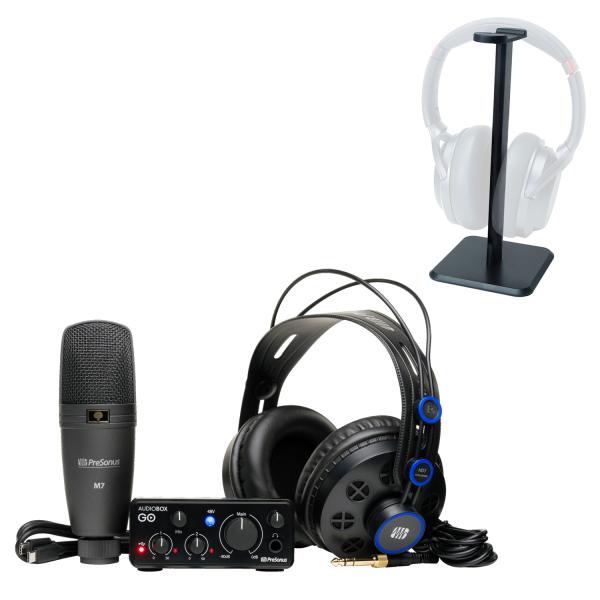 Presonus Recording-Set Audiobox GO Creator Bundle mit Kopfhörer-Stativ