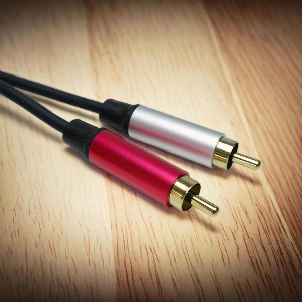 keepdrum Splitter-Kabel AC047M 6.35mm Klinke Mono zu 2x RCA-Cinch