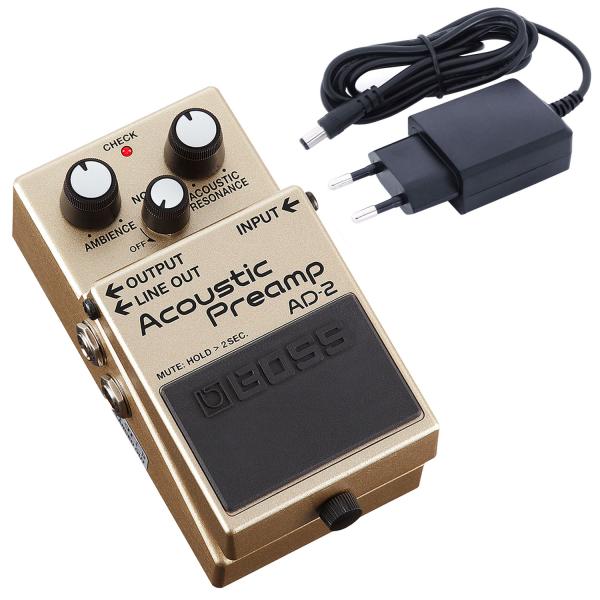 Boss AD-2 Preamp für Akustik-Gitarre mit Netzteil