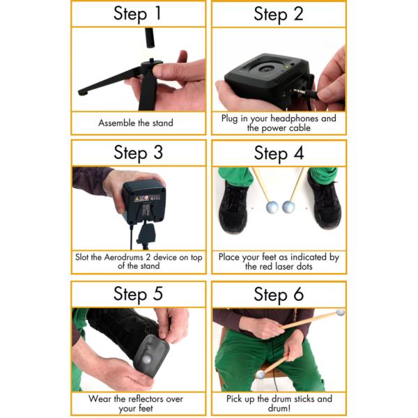 Aerodrums 2 E-Drum Air-Drumming Schlagzeug