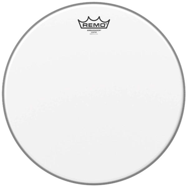 Remo Ambassador Coated Snare Fell 14 mit Schlagzeugstöcken