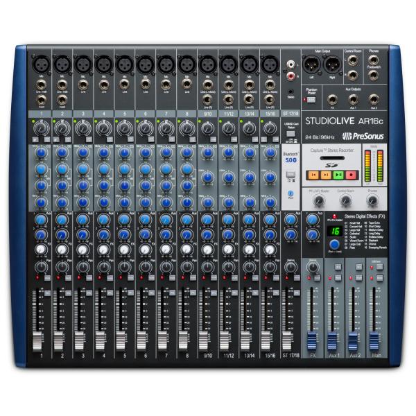 Presonus Mischpult Studiolive AR16C USB Analog-Mixer mit Speicherkarte