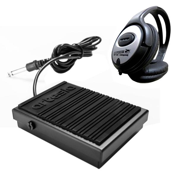 Artesia Pro ASP-1 Sustain-Pedal mit Kopfhörer