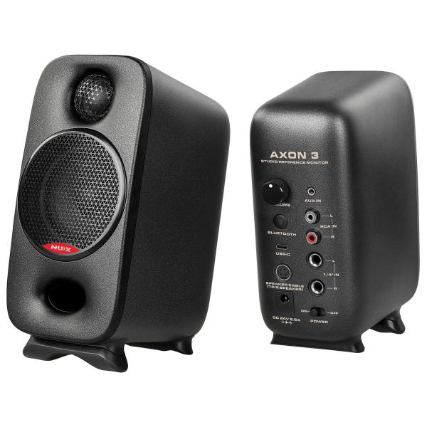 Nux Studio-Monitore Axon 3 Lautsprecher Schwarz mit Kabel