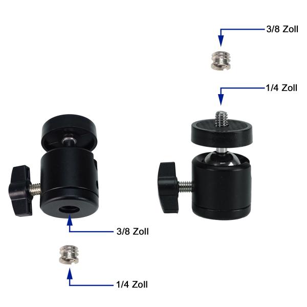 K-M 23240 Tischstativ für Mikrofon mit Kugelgelenk-Adapter