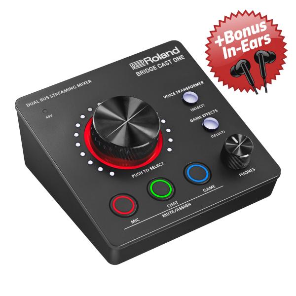Roland Streaming Mixer Bridge Cast One + Bonus In-Ear Kopfhörer