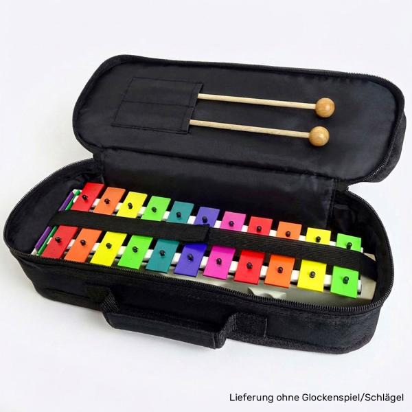 keepdrum Tasche MB01BK für Glockenspiele schwarz mit 1 Paar Schlägel