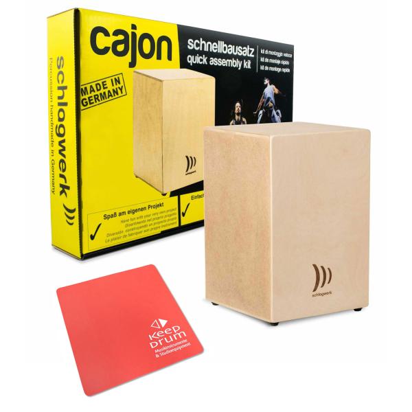 Schlagwerk Cajon Bausatz CBA10S  mit Sitzpad Rot