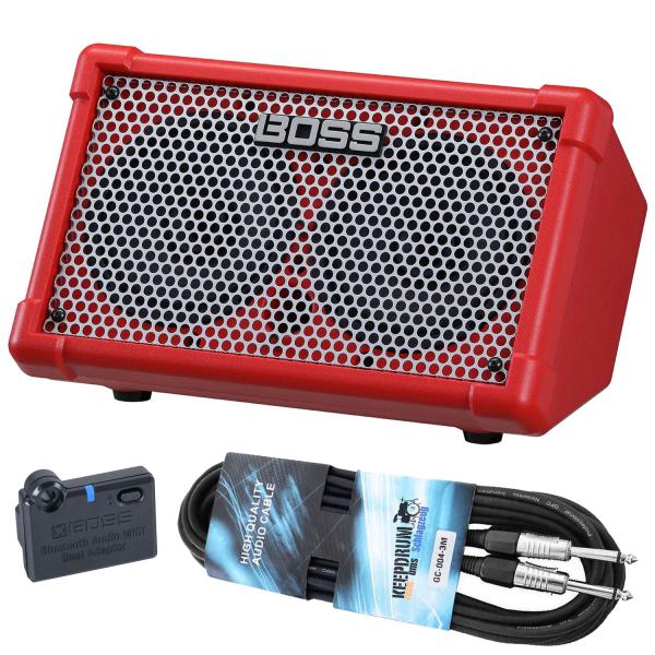 Boss Verstärker Cube Street II Rot mit BT-Dual Adapter und Kabel