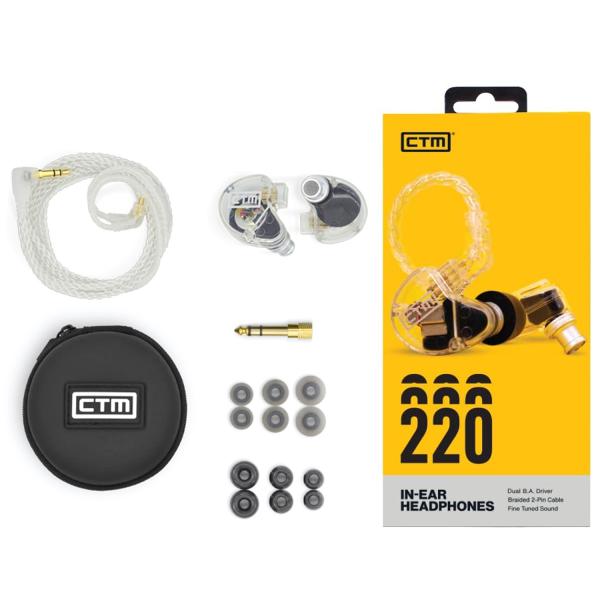 CTM CE220 In Ear Monitor-Kopfhörer Clear