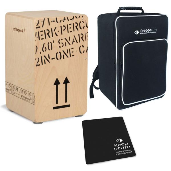 Schlagwerk CP404 Cajon Natur mit Tasche und Sitzpad