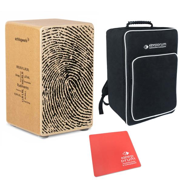 Schlagwerk CP82 Cajon mit Sitzpad rot und Tasche