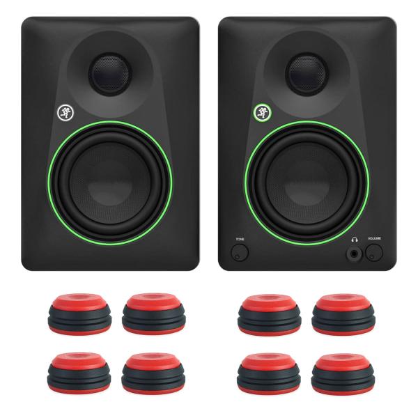Mackie Studio-Monitore CR4.5BT mit Boxenfüße Rot