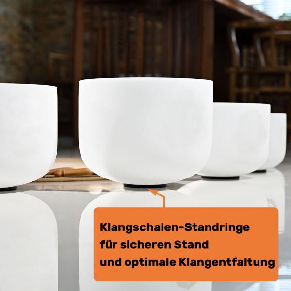 keepdrum Klangschalen-Set 4-Chakren Set farbig mit Zubehör