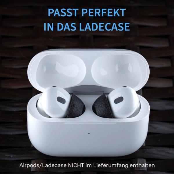 Comply Ohrstöpsel TrueGrip MAX für Airpods Pro 3 Schwarz Mix mit Tuch