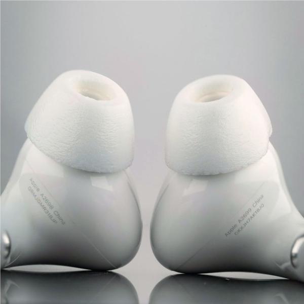 Comply Ohrstöpsel TrueGrip MAX für Airpods Pro 3 Weiss M mit Tuch