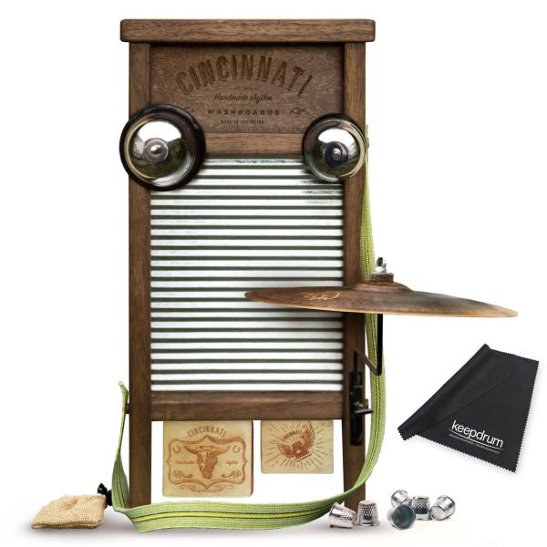 Cincinnati Washboards CW-3 Percussion Waschbrett Pro mit Tuch