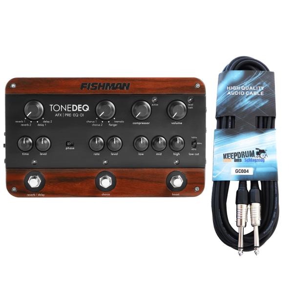 Fishman Tone DEQ AFX Vorverstärker für Gitarre mit Kabel