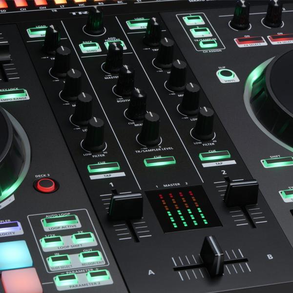 Roland DJ Controller DJ-505 2-Kanal 4-Deck DJ-Pult mit Kopfhörer