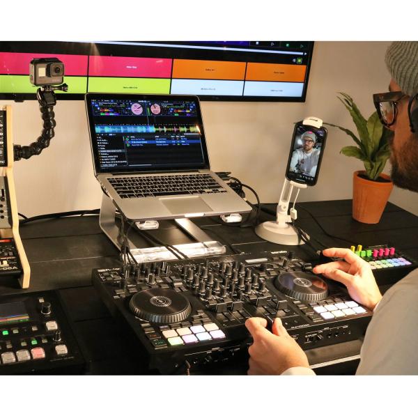 Roland DJ-707M DJ-Controller mit Ständer Schwarz