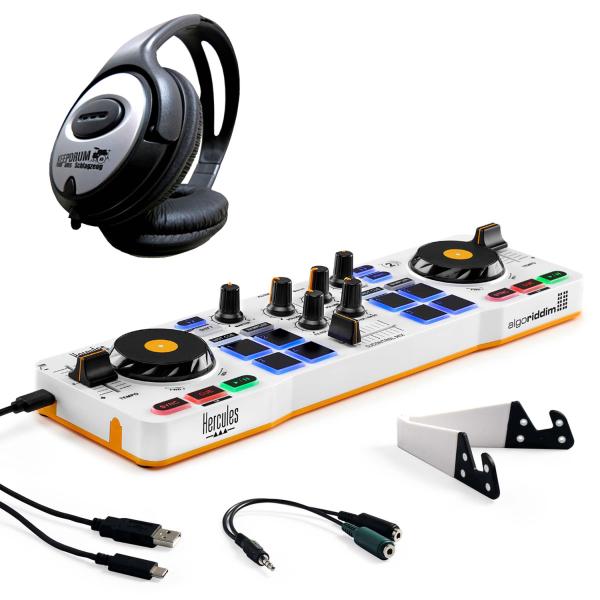Hercules DJ Control Mix Controller mit Kopfhörer