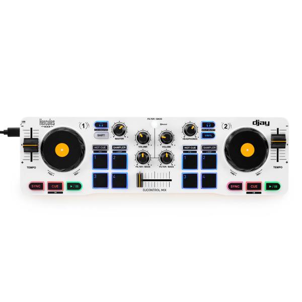 Hercules DJ Control Mix Controller mit Kopfhörer