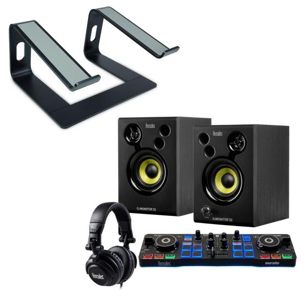 Hercules DJ Starter Kit DJ Set mit Ständer Schwarz