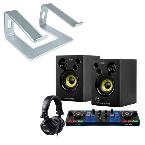 Hercules DJ Starter Kit DJ Set mit Ständer Silber