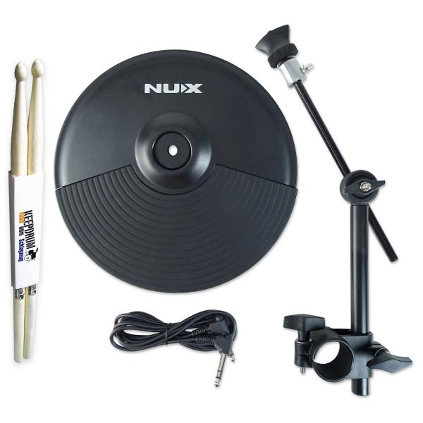 Nux DM-210 E-Drum Schlagzeug mit Becken-Pad und Drumsticks