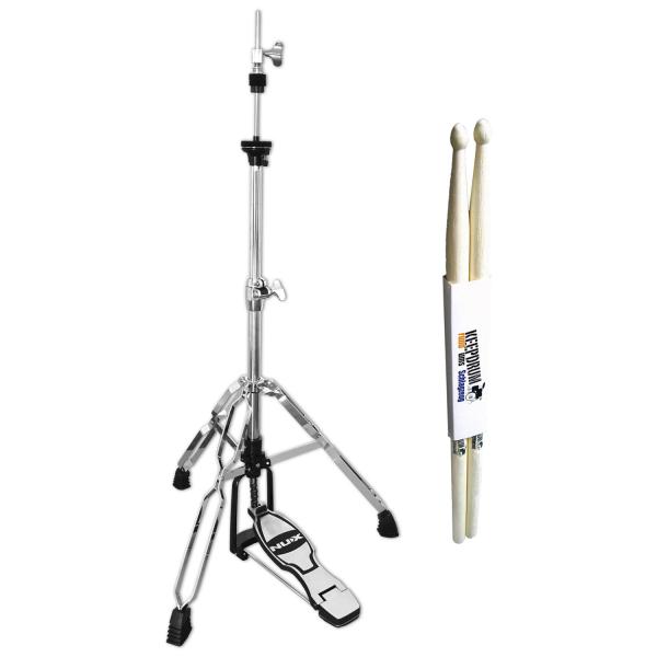 Nux Hihat-Maschine DM-8 Hi-Hat Stativ mit Schlagzeugstöcken