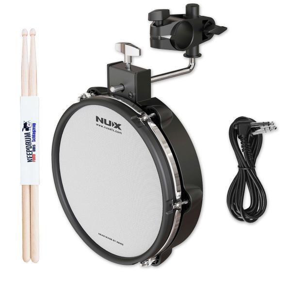 Nux DM-8 E-Drum Schlagzeug mit Tom-Pad und Drumsticks 1 Paar