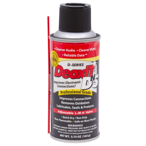 Caig DeoxIT DN5S-6N Kontaktspray mit Mikrofasertuch