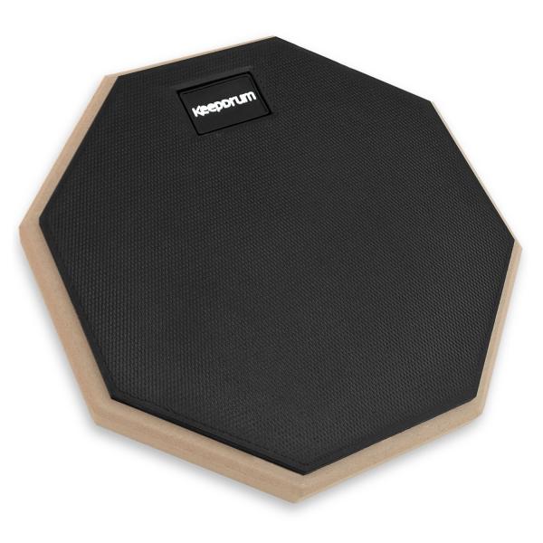 keepdrum Übungspad DP-BK8 schwarz 8 Zoll mit Drumsticks 5BB 1 Paar