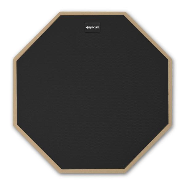 keepdrum Übungspad DP-BK12 schwarz 12 Zoll mit Drumsticks 5BB 1 Paar