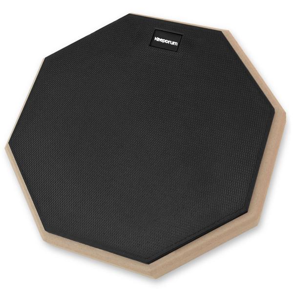 keepdrum Übungspad DP-BK12 schwarz 12 Zoll mit Drumsticks 5BB 1 Paar