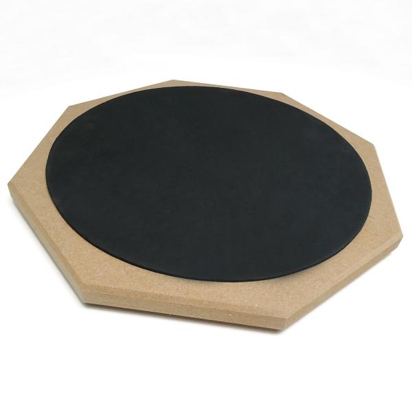 keepdrum Übungspad DP-BK12 schwarz 12 Zoll mit Drumsticks 5BB 1 Paar