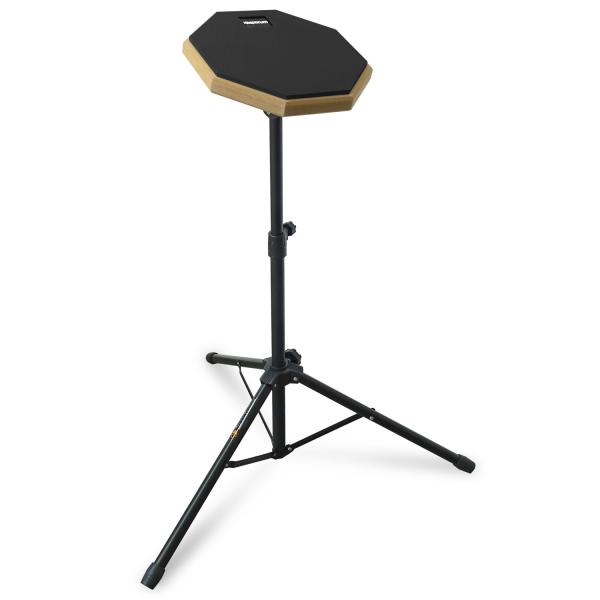 keepdrum Übungspad DP-BK8 Practice Pad schwarz mit Pad-Ständer
