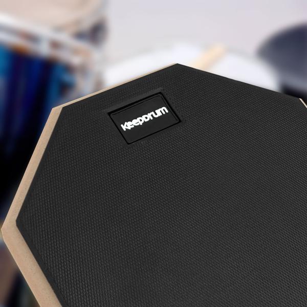 keepdrum Übungspad DP-BK8 schwarz 8 Zoll mit Drumsticks 5BB 1 Paar