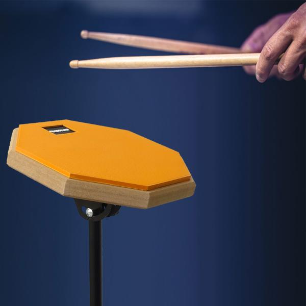 keepdrum Übungspad Orange 8 Zoll mit Stativ und Sticks