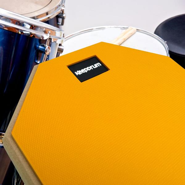 keepdrum Übungspad Orange 8 Zoll mit Stativ und Sticks