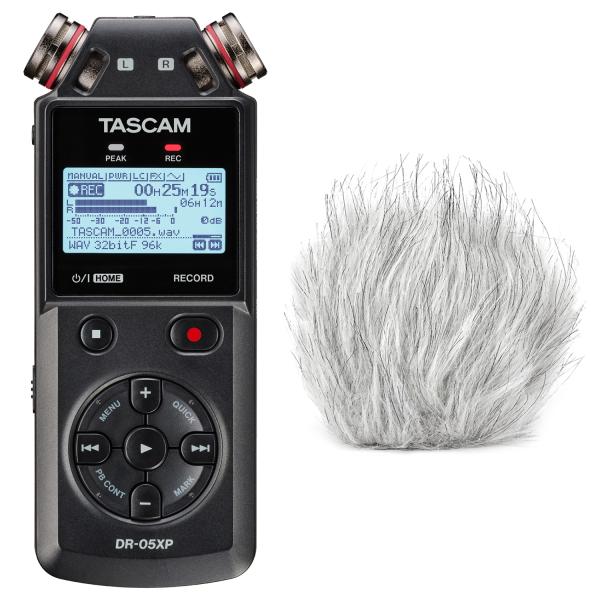 Tascam Audio-Recorder DR-05XP mit Windschutz