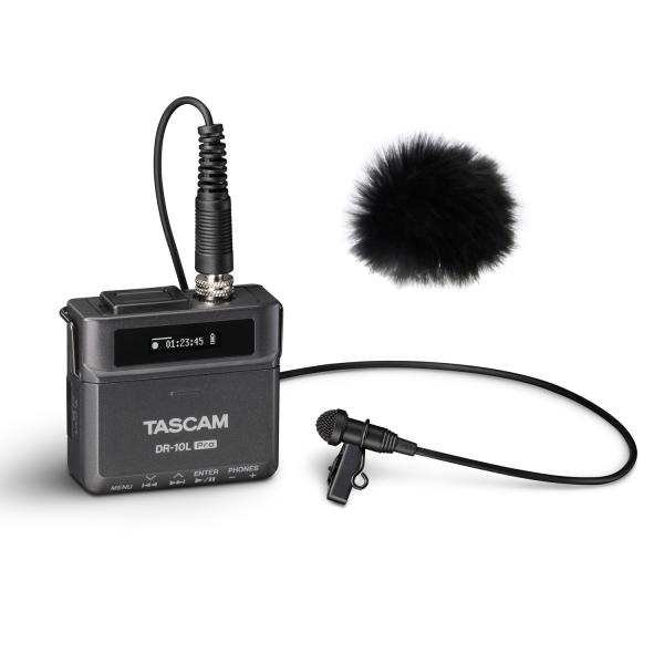 Tascam DR-10L Pro Lavalier-Recorder mit Windschutz
