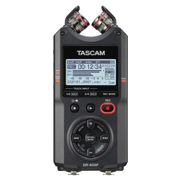 Tascam Audio-Recorder DR-40XP 4-Kanal Aufnahmegerät