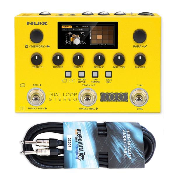 Nux Effektgerät Dual Loop Stereo Looper-Pedal mit Kabel