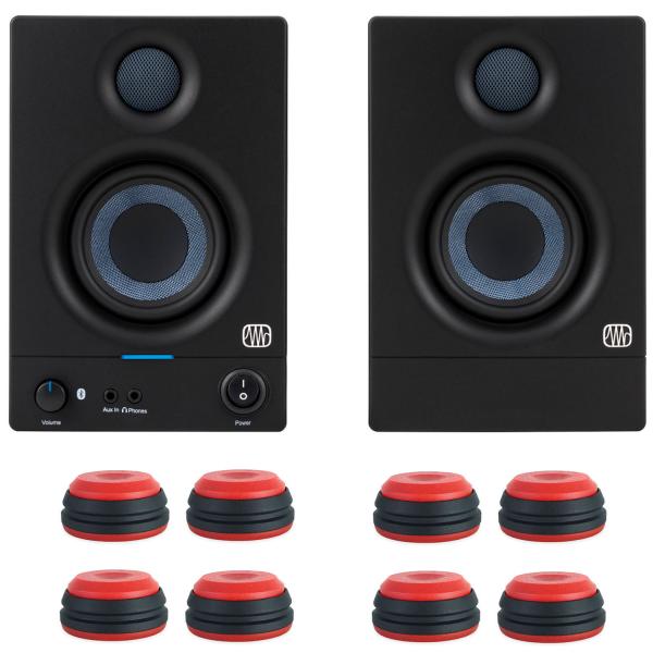 Presonus Eris 3.5 BT Lautsprecher 2nd Gen mit Boxen-Füße in rot