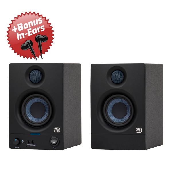 Presonus Eris 3.5BT Studio Monitor-Boxen 2nd Gen + Bonus In-Ear Kopfhörer